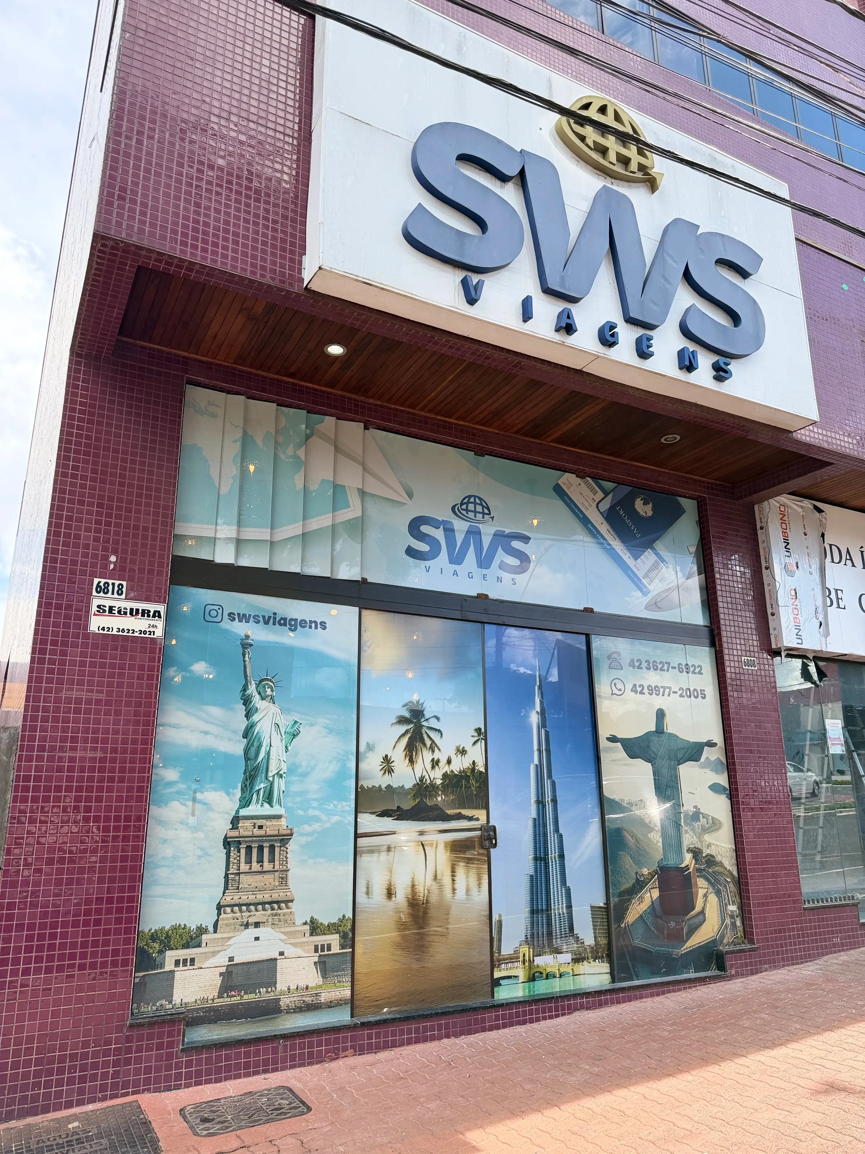 Fachada da agência de turismo SWS Viagens em Guarapuava PR