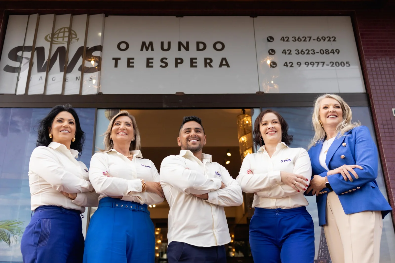 Time de vendas e consultores da SWS Viagens em Guarapuava Paraná